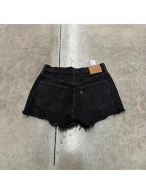 Levi's Black High-Waist Denim Cutoff Shorts